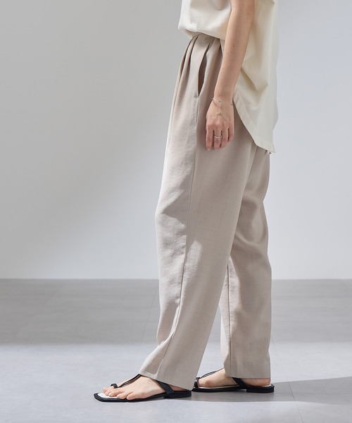 for/c（フォーシー）の「[低身長/高身長向けサイズ有]リネンライクテーパードパンツ【サスティナブル】（その他パンツ・レディース・スミクロ/ベージュ/ライトブラウン/イエロー・M/L/LL/MP/LP/S/PM/PL/TM）」の12枚目の写真