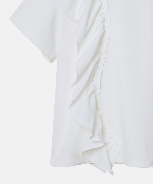 LE CIEL BLEU（ルシェルブルー）の「タフタコンボジャージートップ / Taffeta Combo Jersey Top（Tシャツ/カットソー・レディース・オフホワイト/ブラック/ネイビー・36）」の4枚目の写真