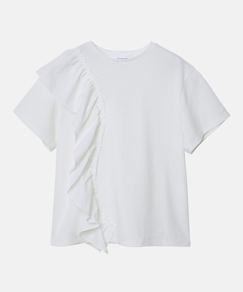 LE CIEL BLEU（ルシェルブルー）の「タフタコンボジャージートップ / Taffeta Combo Jersey Top（Tシャツ/カットソー・レディース・オフホワイト/ブラック/ネイビー・36）」の6枚目の写真