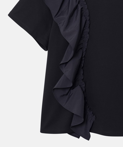 LE CIEL BLEU（ルシェルブルー）の「タフタコンボジャージートップ / Taffeta Combo Jersey Top（Tシャツ/カットソー・レディース・オフホワイト/ブラック/ネイビー・36）」の20枚目の写真