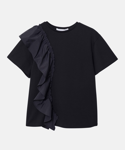 LE CIEL BLEU（ルシェルブルー）の「タフタコンボジャージートップ / Taffeta Combo Jersey Top（Tシャツ/カットソー・レディース・オフホワイト/ブラック/ネイビー・36）」の22枚目の写真