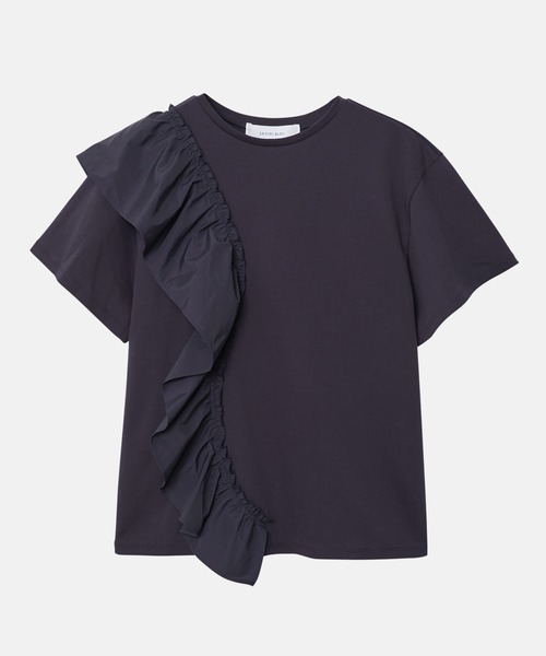 LE CIEL BLEU（ルシェルブルー）の「タフタコンボジャージートップ / Taffeta Combo Jersey Top（Tシャツ/カットソー・レディース・オフホワイト/ブラック/ネイビー・36）」の14枚目の写真