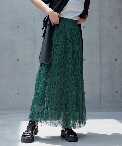 PAGEBOY（ページボーイ）の「シボシボプリーツスカート（スカート・レディース・ブラック/ダークグリーン/ブラウン・FREE）」の17枚目の写真