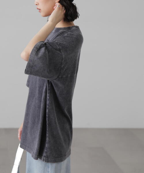 FREE'S MART（フリーズマート）の「硫化染めビッグＴシャツ（Tシャツ/カットソー・レディース・ブルー/ピンク/ブラック・FREE）」の4枚目の写真