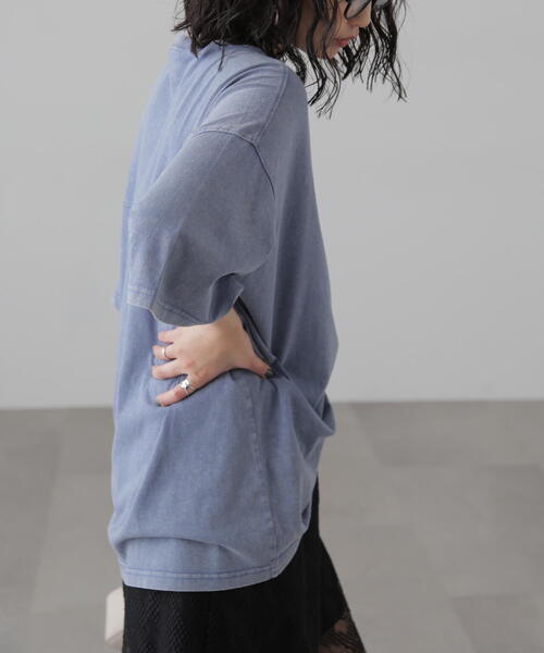 FREE'S MART（フリーズマート）の「硫化染めビッグＴシャツ（Tシャツ/カットソー・レディース・ブルー/ピンク/ブラック・FREE）」の19枚目の写真