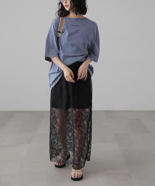 FREE'S MART（フリーズマート）の「硫化染めビッグＴシャツ（Tシャツ/カットソー・レディース・ブルー/ピンク/ブラック・FREE）」の21枚目の写真