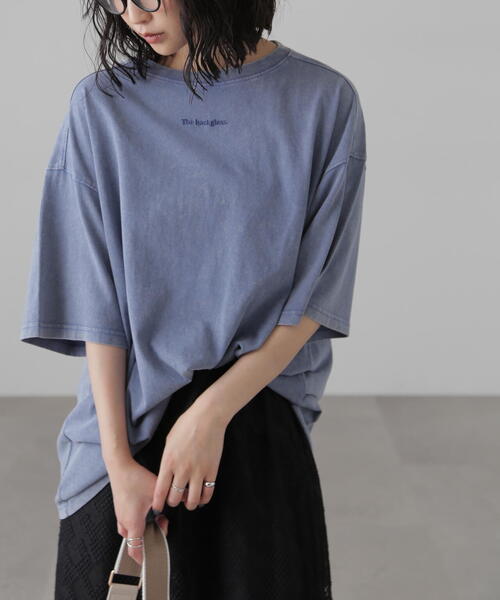 FREE'S MART（フリーズマート）の「硫化染めビッグＴシャツ（Tシャツ/カットソー・レディース・ブルー/ピンク/ブラック・FREE）」の2枚目の写真