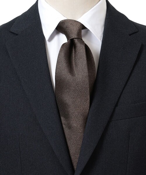 B:MING by BEAMS（ビーミングバイビームス）の「シルク ソリッド ネクタイ① 24AW（ネクタイ・メンズ・ネイビー/ブラウン/ダークブラウン/ワイン/ブルー系その他4/グレー・ONE SIZE）」の4枚目の写真