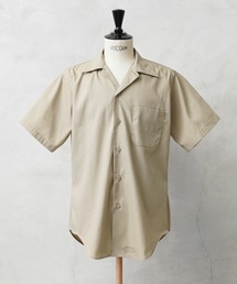 実物 新品 デッドストック 米軍 PX INSTITUTIONAL（インスティテューショナル）S/S カーキ ワークシャツ