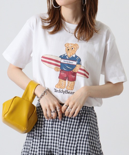 FUNALIVE(ファンアライブ)の「TeddyBear. TEE 半袖(Tシャツ/カットソー・メンズ・ホワイト系3/ホワイト系4/ホワイト系5/ホワイト系2/ホワイト系/ホワイト系1/ホワイト・M/L/XL)」の3枚目の写真