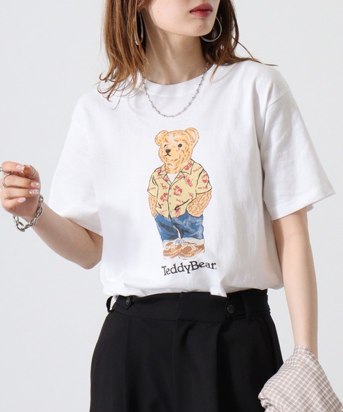 FUNALIVE(ファンアライブ)の「TeddyBear. TEE 半袖(Tシャツ/カットソー・メンズ・ホワイト系3/ホワイト系4/ホワイト系5/ホワイト系2/ホワイト系/ホワイト系1/ホワイト・M/L/XL)」の7枚目の写真