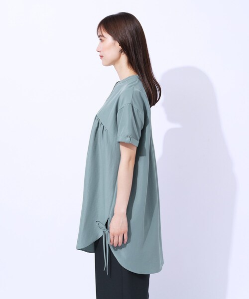 DRESKIP（ドレスキップ）の「◆サイドリボンがほんのり甘い 大人のスキッパーチュニック（チュニック・レディース・ブラック/ブルー/ベージュ・02/03/04）」の17枚目の写真