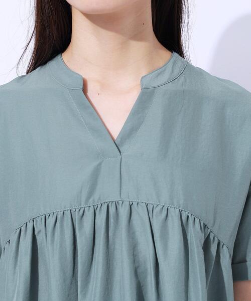 DRESKIP（ドレスキップ）の「◆サイドリボンがほんのり甘い 大人のスキッパーチュニック（チュニック・レディース・ブラック/ブルー/ベージュ・02/03/04）」の19枚目の写真