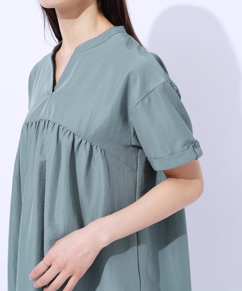 DRESKIP（ドレスキップ）の「◆サイドリボンがほんのり甘い 大人のスキッパーチュニック（チュニック・レディース・ブラック/ブルー/ベージュ・02/03/04）」の20枚目の写真