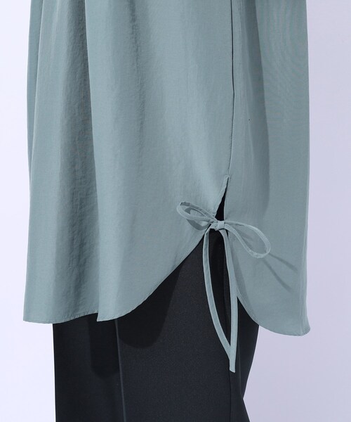 DRESKIP（ドレスキップ）の「◆サイドリボンがほんのり甘い 大人のスキッパーチュニック（チュニック・レディース・ブラック/ブルー/ベージュ・02/03/04）」の21枚目の写真