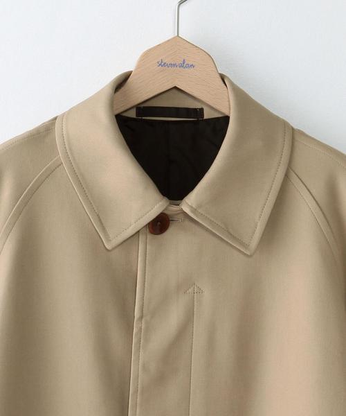 Steven Alan（スティーブンアラン）の「＜steven alan＞ W/CLOTH BAL/COL CT/ｺｰﾄ（ステンカラーコート・メンズ・ベージュ/ネイビー・MEDIUM/LARGE/SMALL/X-LARGE）」の4枚目の写真