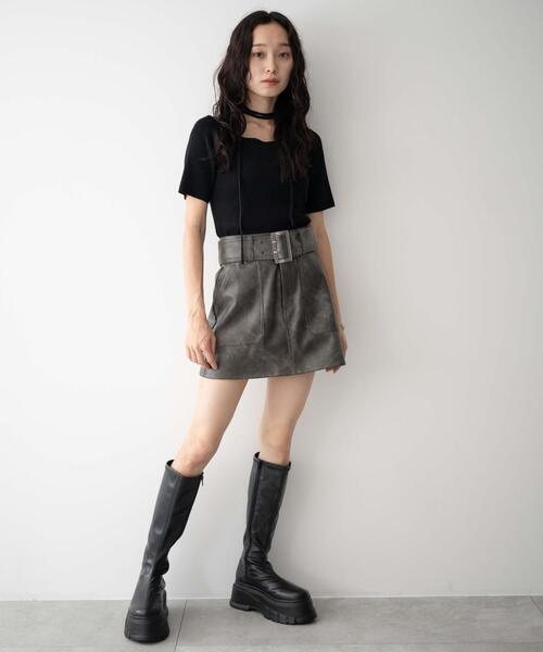 WEGO（ウィゴー）の「WEGO/厚底ボリュームロングブーツ（ブーツ・レディース・ブラウン/ブラック・SMALL/MEDIUM/LARGE/X-LARGE）」の17枚目の写真