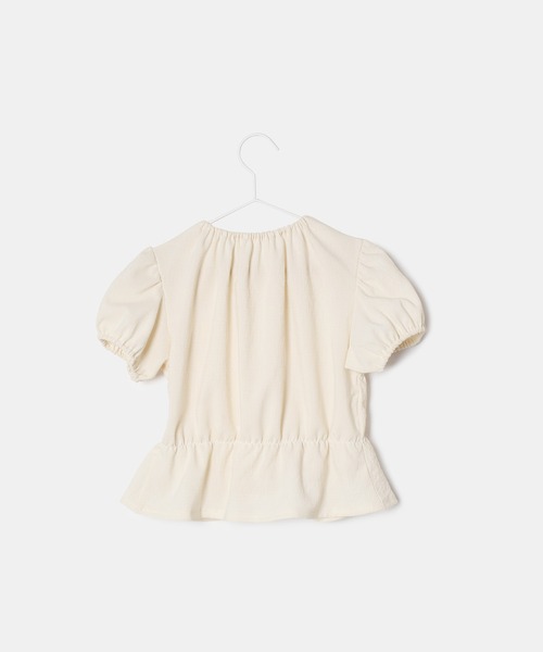 ROPE' PICNIC(ロペピクニック)の「シャーリングリボントップス(Tシャツ/カットソー・キッズ・サックスブルー/キナリ・S/M/L)」の14枚目の写真