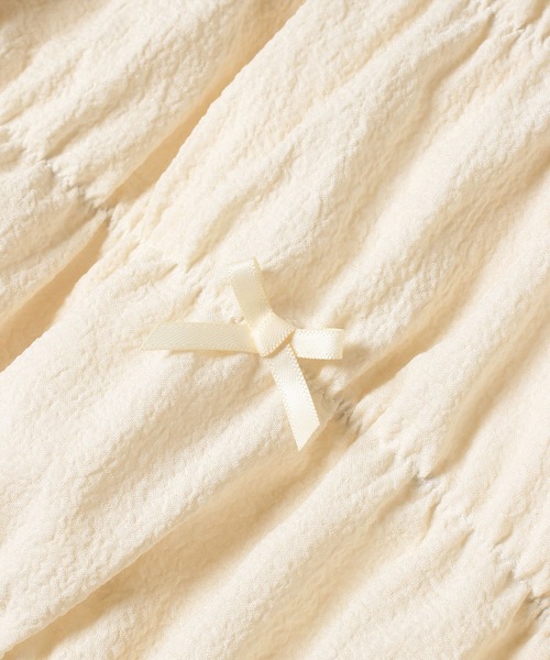 ROPE' PICNIC(ロペピクニック)の「シャーリングリボントップス(Tシャツ/カットソー・キッズ・サックスブルー/キナリ・S/M/L)」の8枚目の写真