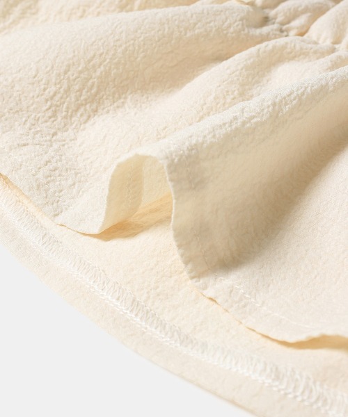 ROPE' PICNIC(ロペピクニック)の「シャーリングリボントップス(Tシャツ/カットソー・キッズ・サックスブルー/キナリ・S/M/L)」の7枚目の写真