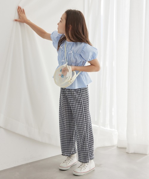 ROPE' PICNIC(ロペピクニック)の「シャーリングリボントップス(Tシャツ/カットソー・キッズ・サックスブルー/キナリ・S/M/L)」の19枚目の写真