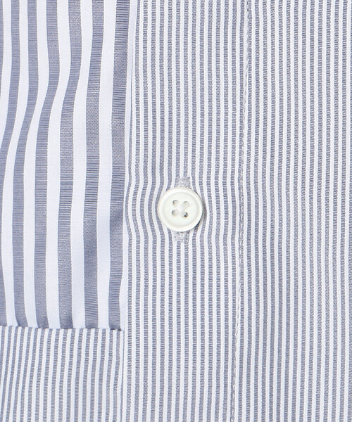 COMME CA ISM（コムサイズム）の「ストライプコンビ バンドカラーシャツ（長袖）（シャツ/ブラウス・メンズ・ネイビー/グレー・M/L）」の19枚目の写真