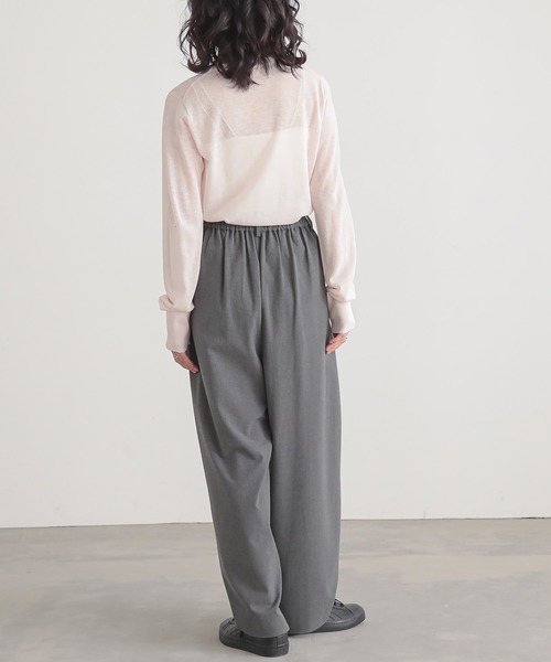 for/c（フォーシー）の「[新色追加] クルーネックシアーニット【サスティナブル】（ニット/セーター・レディース・ホワイト/ブルー/チャコールグレー/ブラック/ピンク/アイボリー/ライトグレー/ラベンダー・L/M/LL）」の14枚目の写真