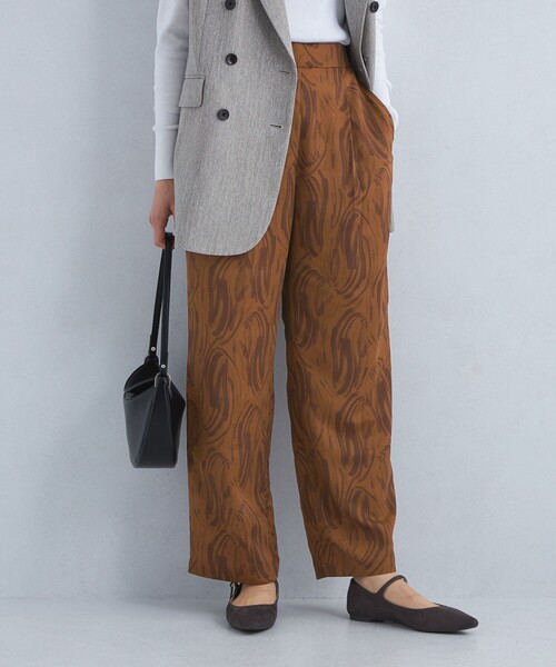 green label relaxing（グリーンレーベルリラクシング）の「アートプリント パンツ（その他パンツ・レディース・ベージュ/ネイビー・FREE）」の10枚目の写真