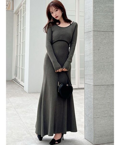 RESEXXY(リゼクシー)の「コルセットデザインニットワンピース(ワンピース・レディース・アイボリー/ブラック/チャコールグレー/パープル・FREE)」の20枚目の写真