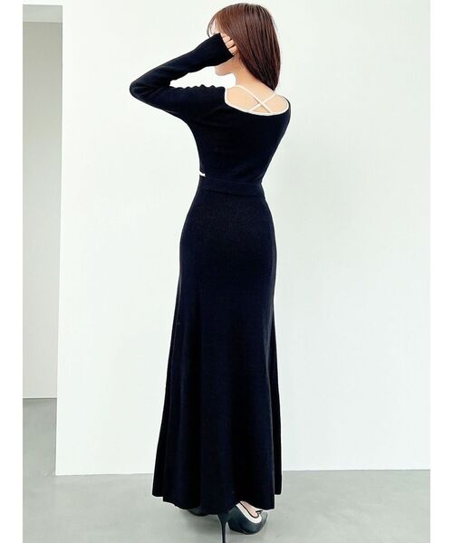 RESEXXY(リゼクシー)の「コルセットデザインニットワンピース(ワンピース・レディース・アイボリー/ブラック/チャコールグレー/パープル・FREE)」の22枚目の写真