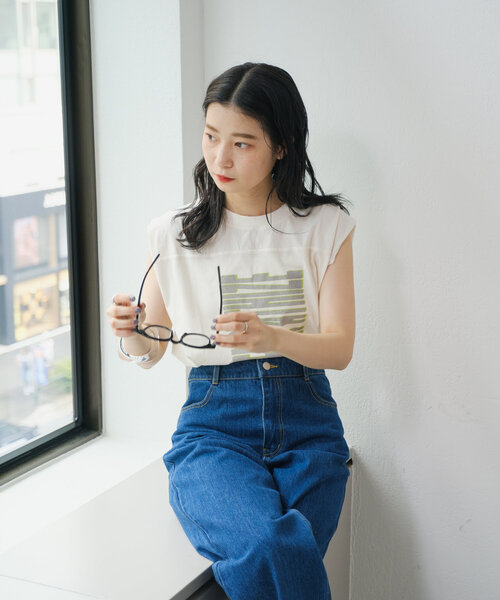 Kastane（カスタネ）の「ピグメントミディアムロゴタンク（タンクトップ・レディース・チャコールグレー/オフホワイト・FREE）」の12枚目の写真