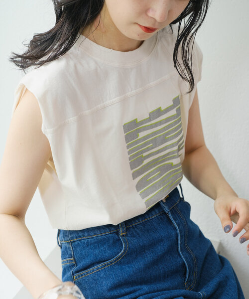 Kastane（カスタネ）の「ピグメントミディアムロゴタンク（タンクトップ・レディース・チャコールグレー/オフホワイト・FREE）」の10枚目の写真