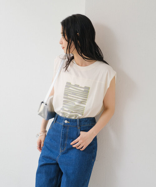 Kastane（カスタネ）の「ピグメントミディアムロゴタンク（タンクトップ・レディース・チャコールグレー/オフホワイト・FREE）」の7枚目の写真