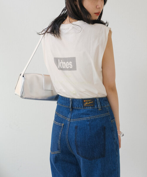 Kastane（カスタネ）の「ピグメントミディアムロゴタンク（タンクトップ・レディース・チャコールグレー/オフホワイト・FREE）」の6枚目の写真