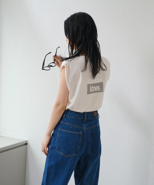 Kastane（カスタネ）の「ピグメントミディアムロゴタンク（タンクトップ・レディース・チャコールグレー/オフホワイト・FREE）」の5枚目の写真