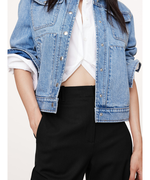 Banana Republic（バナナリパブリック）の「Siena ハイライズ モダンストレート イタリアン ウールパンツ（その他パンツ・レディース・グリーン/ネイビー/ブラウン/ライトグレー/ブラック/ブラウン系その他・0/4/6/2/8）」の16枚目の写真