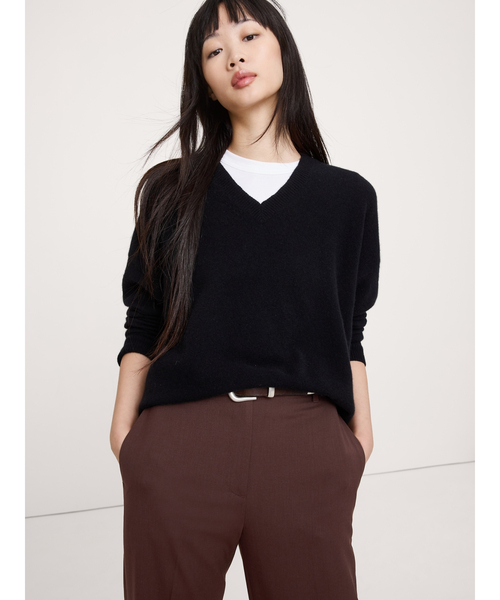 Banana Republic（バナナリパブリック）の「Siena ハイライズ モダンストレート イタリアン ウールパンツ（その他パンツ・レディース・グリーン/ネイビー/ブラウン/ライトグレー/ブラック/ブラウン系その他・0/4/6/2/8）」の17枚目の写真