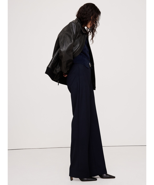 Banana Republic（バナナリパブリック）の「Siena ハイライズ モダンストレート イタリアン ウールパンツ（その他パンツ・レディース・グリーン/ネイビー/ブラウン/ライトグレー/ブラック/ブラウン系その他・0/4/6/2/8）」の18枚目の写真