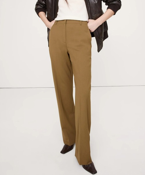 Banana Republic（バナナリパブリック）の「Siena ハイライズ モダンストレート イタリアン ウールパンツ（その他パンツ・レディース・グリーン/ネイビー/ブラウン/ライトグレー/ブラック/ブラウン系その他・0/4/6/2/8）」の3枚目の写真