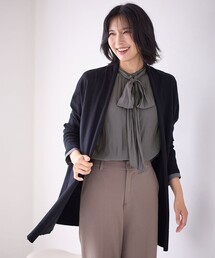リブスリーブカーディガン