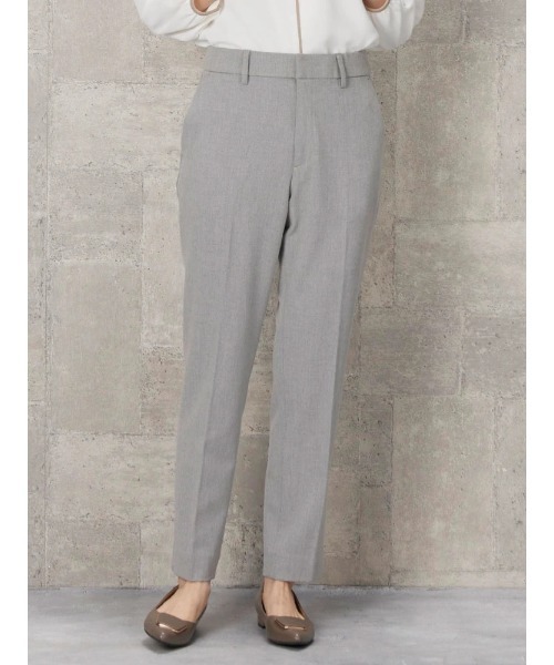 Perfect Suit FActory（パーフェクトスーツファクトリー）の「裏起毛ストレートパンツ　クロシロ（スーツパンツ・レディース・ライトグレー/ブラック×ホワイト/ブラック・L/S/M/LL）」の3枚目の写真