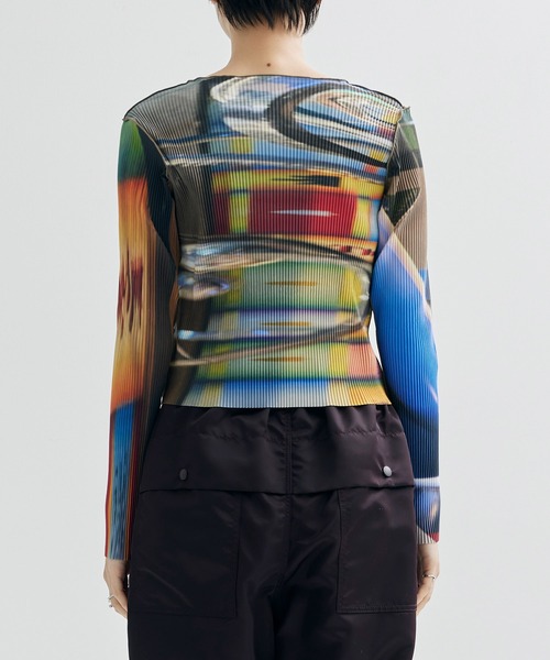 【今だけ値下げ中！】kotohayokozawa グラフィックカットソー　長袖 セール】【kotohayokozawa/コトハヨコザワ】グラフィックウェーブ