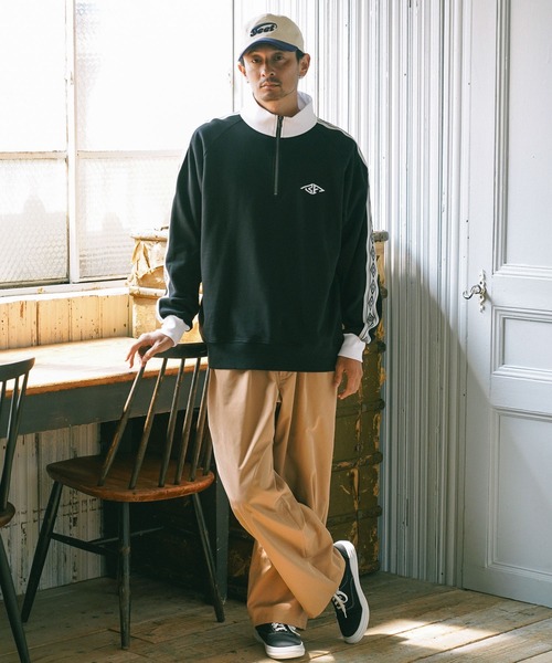 セール】【UMBRO×BAYFLOW】オリジナルロゴハーフZIPプルオーバー