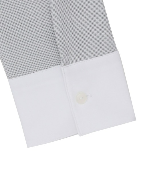 TOKYO SHIRTS(トウキョウシャツ)の「COFREX スタンド配色 長袖レディースデザインシャツ(シャツ/ブラウス・レディース・グレー・S/M/XL/L/LL)」の4枚目の写真