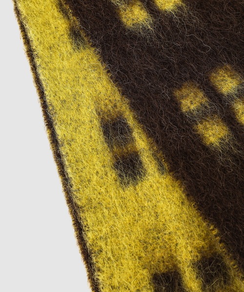 MARNI（マルニ）の「SQUARED PATTERN / アルパカマフラー（マフラー・メンズ・ブラウン系/ブルー・ONE SIZE）」の5枚目の写真