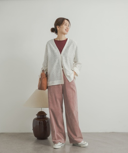 URBAN RESEARCH DOORS（アーバンリサーチドアーズ）の「レースカーディガン（カーディガン/ボレロ・レディース・ブラック/アイボリー・MEDIUM）」の8枚目の写真