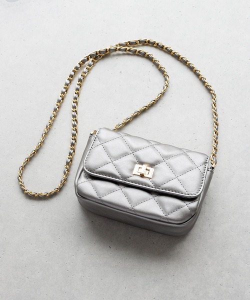 SVEC（シュベック）の「キルティング チェーン ショルダーバッグ / ミニバッグ（ショルダーバッグ・レディース・レッド/ホワイト/ベージュ/シルバー/ブラック/ブルー系その他/ピンク・FREE）」の7枚目の写真