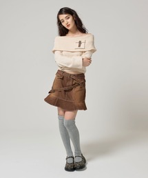 ポケット付き オフショルニット TINA：JOJUN