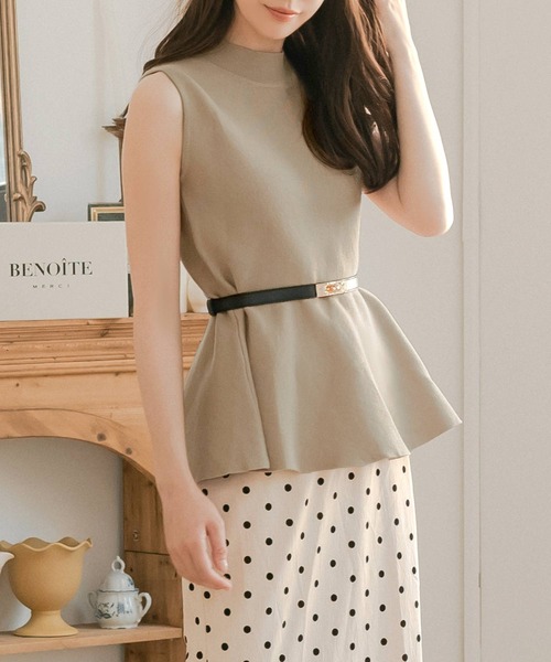 Julia Boutique(ジュリアブティック)の「ゴールドバックル細ベルト(ベルト・レディース・ブラック/ホワイト/ベージュ・ONE)」の10枚目の写真
