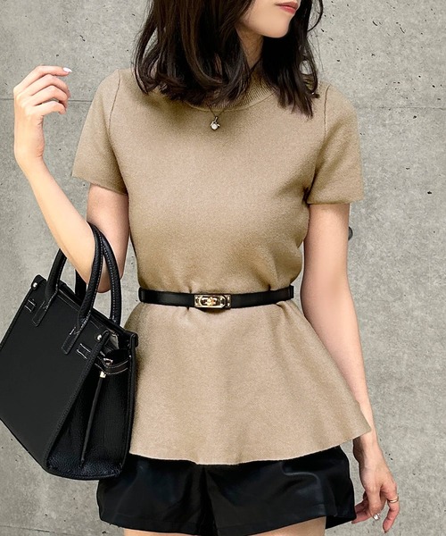 Julia Boutique(ジュリアブティック)の「ゴールドバックル細ベルト(ベルト・レディース・ブラック/ホワイト/ベージュ・ONE)」の14枚目の写真